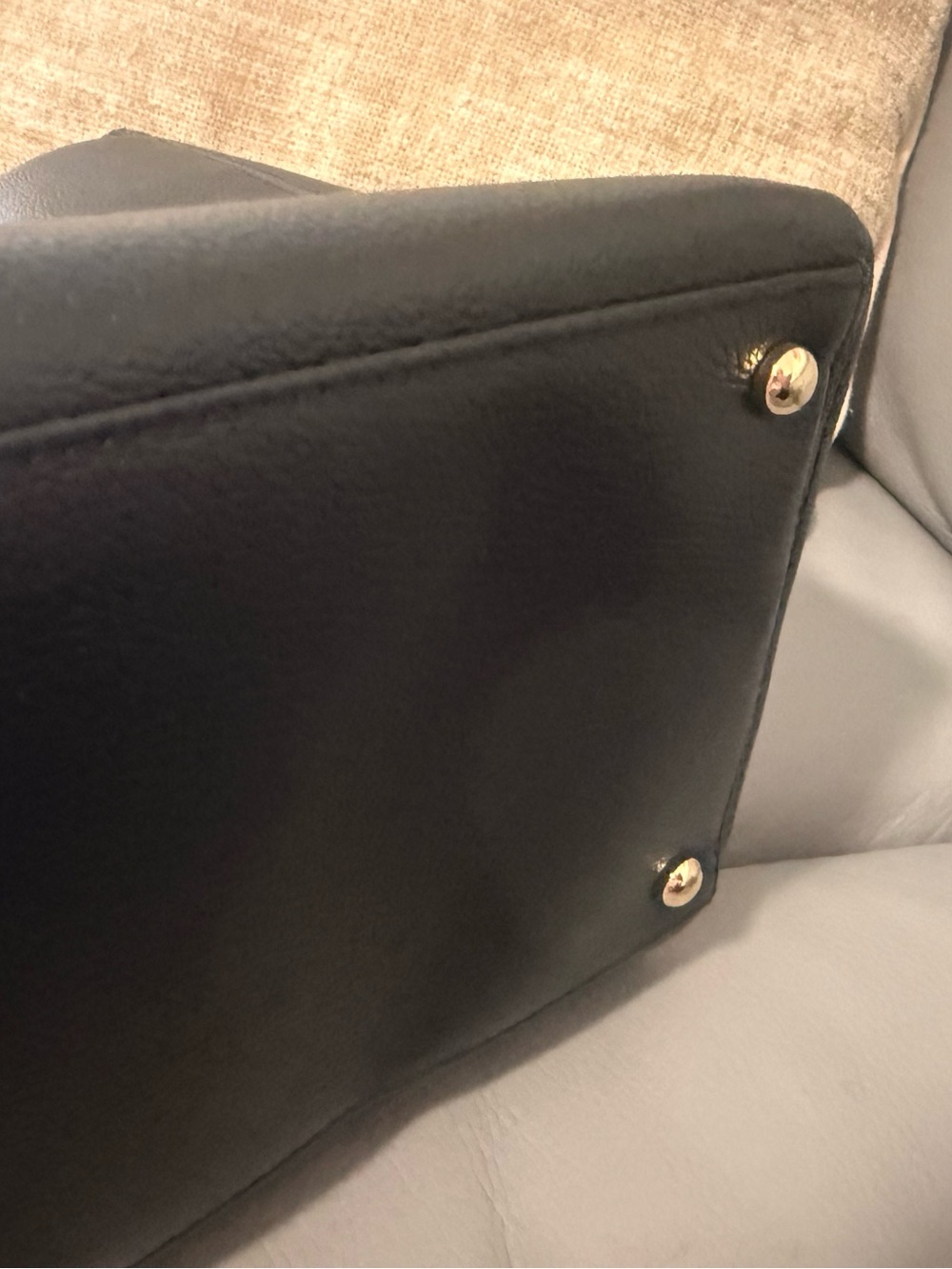 CHANEL Black Leather Tote with Gold CC Turnlock - Picture 9 of 10